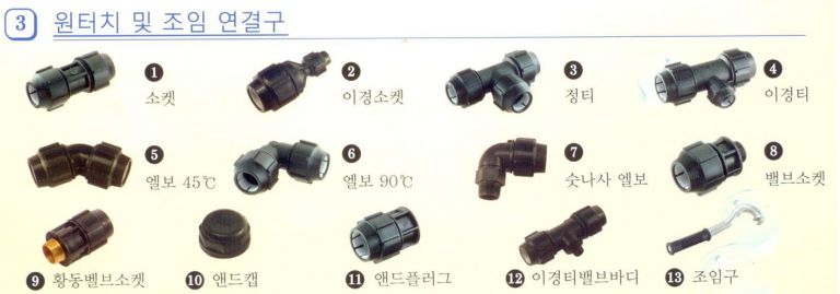원터치및조임연결구